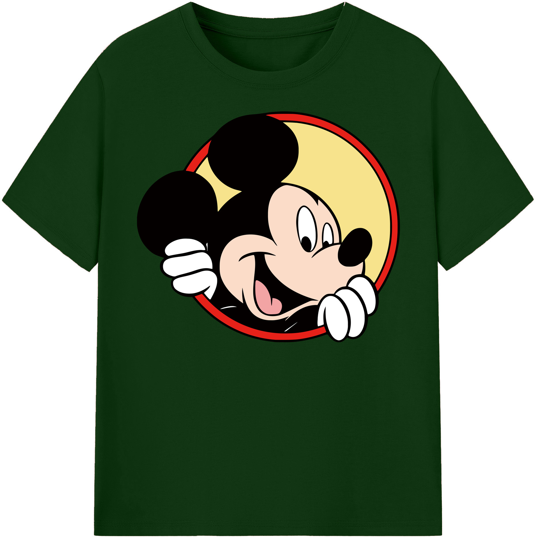 （画像用） ミッキーマウス Mickey Mouse 綿100％半袖Tシャツ（フロントプリント）